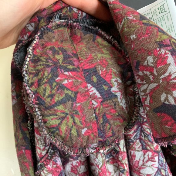 ❗️SOLD❗️80s Laura Ashley Leaf Print Long Sleeve Dress - Picture 12 of 14